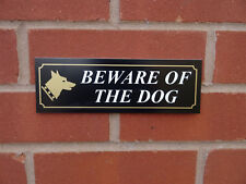 BEWARE OF THE DOG plastic or dibond sign or sticker 200mm x 65mm guard security