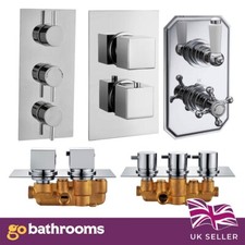 Concealed Thermostatic Bar Shower Mixer Valve Chrome Solid Brass