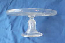 Antique Willow Oak Early American Pattern Glass Cake Stand