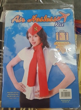 Air Hostess Kit Adult Fancy Dress (Brand new & Sealed,Bristol Novelity)