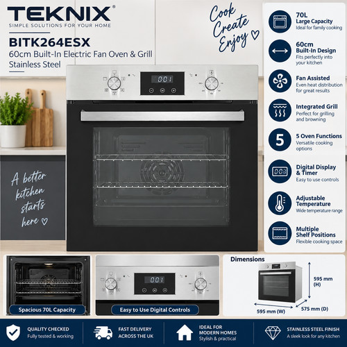 Teknix bitk264esx 70l 60cm - bitk264esx,