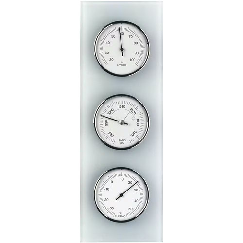 Matt glass barometer - matt, 34cm