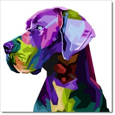 Doodlecards Dog Birthday Card Abstract Great Dane