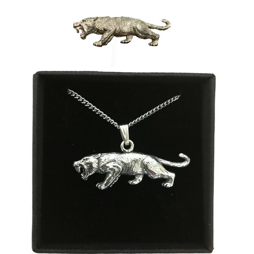 Sabre tooth tiger pendant - pendant, and