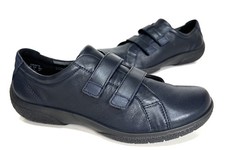 NEW! Ladies HOTTER 'LEAP II' Blue leather Comfort Shoes Size UK 6 STD Fit