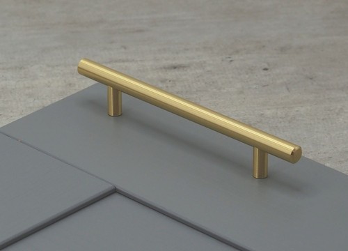 Brushed brass kitchen cabinet - brushed,