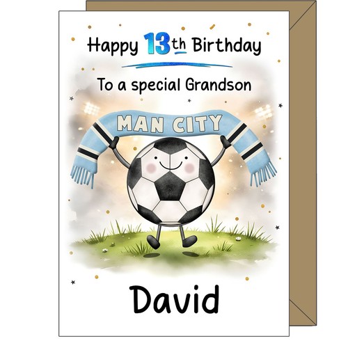 Personalised man city birthday - personalised,