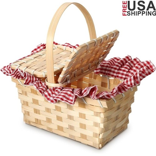 Wicker picnic basket retro - wicker,