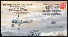 Grp.Cpt A. PULFORD Signed COF24 First International Flight of an Autogyro Cover