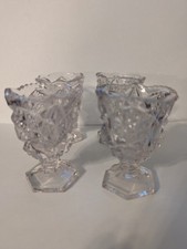 Set of 4 Glass Egg Cups EAPG