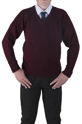 Balmoral jumper vee neck wine - jumper,