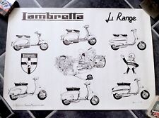 Vintage 1989 LAMBRETTA Poster TV175 GT200 SX200 LI150 SX150 SCOOTER Series 1 2 3
