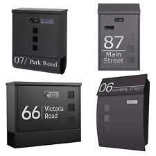 Secure Personalised Letter Box Wall Mounted Post Box with Weatherproof Design