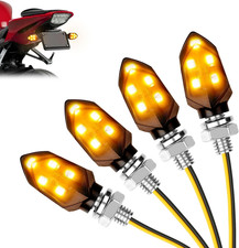 LOPHE 4PCS Universal Motorbike Indicators, 5LED Mini Waterproof Motorcycle Indic