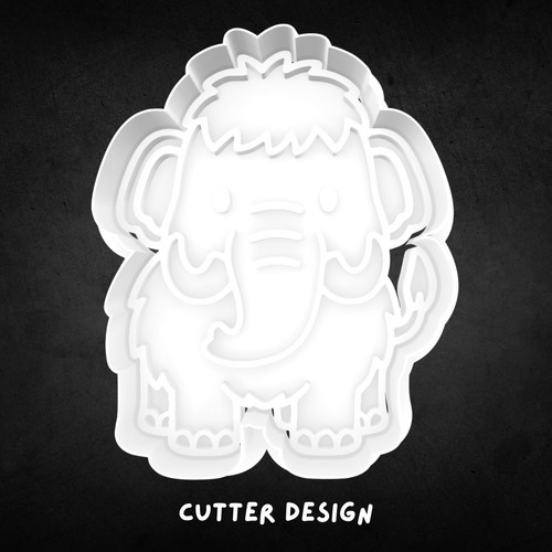 Woolly mammoth cookie cutter - woolly,