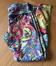 USA Pro Graffiti Print Multicolour Gym Leggings Women’s Size 10