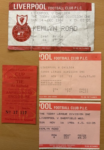 Liverpool ticket stubs - liverpool,