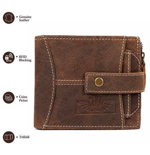Unisex genuine leather wallet - unisex,