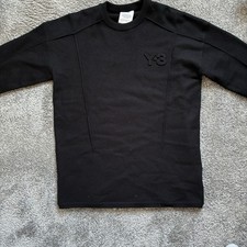 Y3 tonal-logo crew-neck
