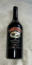 EMPTY BAILEYS BOTTLE. 1 Litre. Black Glass. Screw Lid