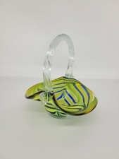 Murano Glass Basket Bowl Art