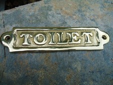 Solid Brass Toilet Plaque With