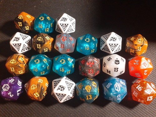 Oversized d20 spindown dice - oversized,