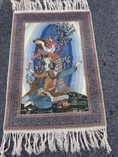 Beautiful Pictorial Persian Masterpiece Rug 100 Years Old Hand Knotted