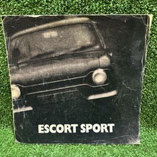 Super Rare Ford Escort Mark 1 Sport Car Advertising Sales Brochure Mancave