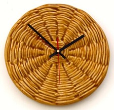 Vintage 27cm Ceramic Mid Century Wall Clock - Retro Atomic German Yellow Gift