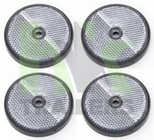 4 x Round Clear White Front