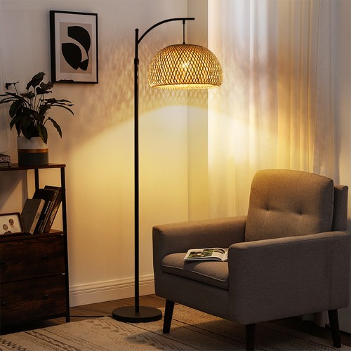 Floor lamp natural bamboo base - floor,