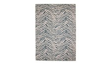 Zebra Black Flatweave Rug -