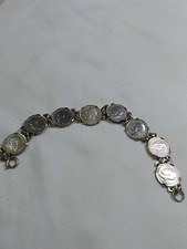 sterling silver coin bracelet