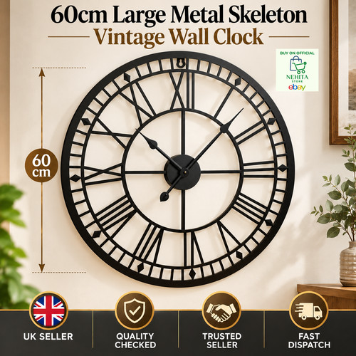 60cm large metal - 60cm, wall
