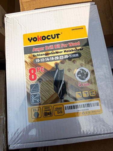 Yokocut 8pc wood auger drill - yokocut,