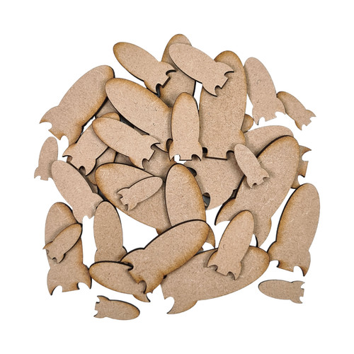 Wooden rocket mdf - mdf, shape
