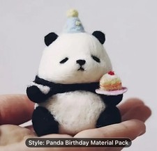 Needle felting kit panda bear - felting,
