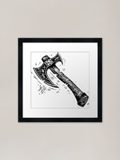 Rune etched battle axe - battle, �