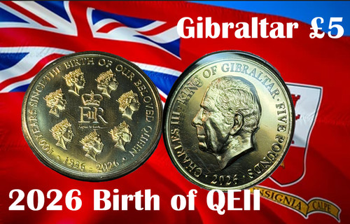 Gibraltar coin pounds 2026 - coin, £5