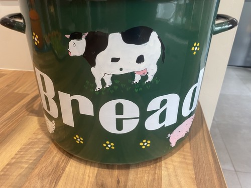 Vintage large bread bin crock - vintage,