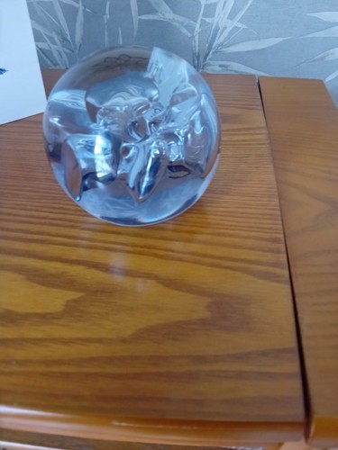 Heavy glass paperweight - heavy,