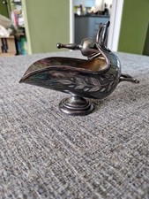 Vintage Engraved Silver Plated Sugar Scuttle with Scoop