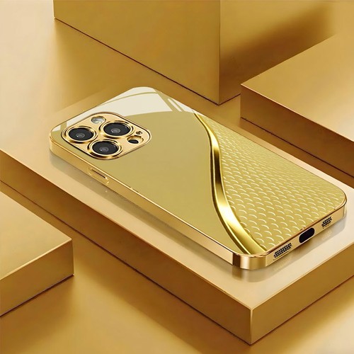 Golden scale pattern hard case - golden,