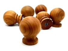 CHERRY KNOBS 33mm wooden cupboard door cabinet drawer wood knob handle (489)