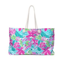 Vibrant Floral Weekender Bag