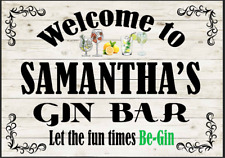 Personalised Gin Bar sign wall