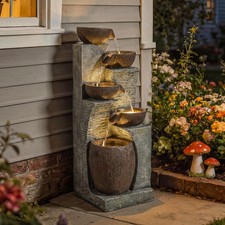 Outdoor fountain waterfall - outdoor, fountain,