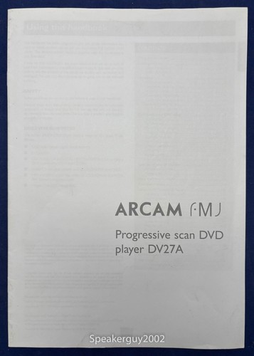 Original arcam fmj - dv27a, dvd