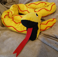 Vintage Long Ikea Yellow Snake Soft Toy plush